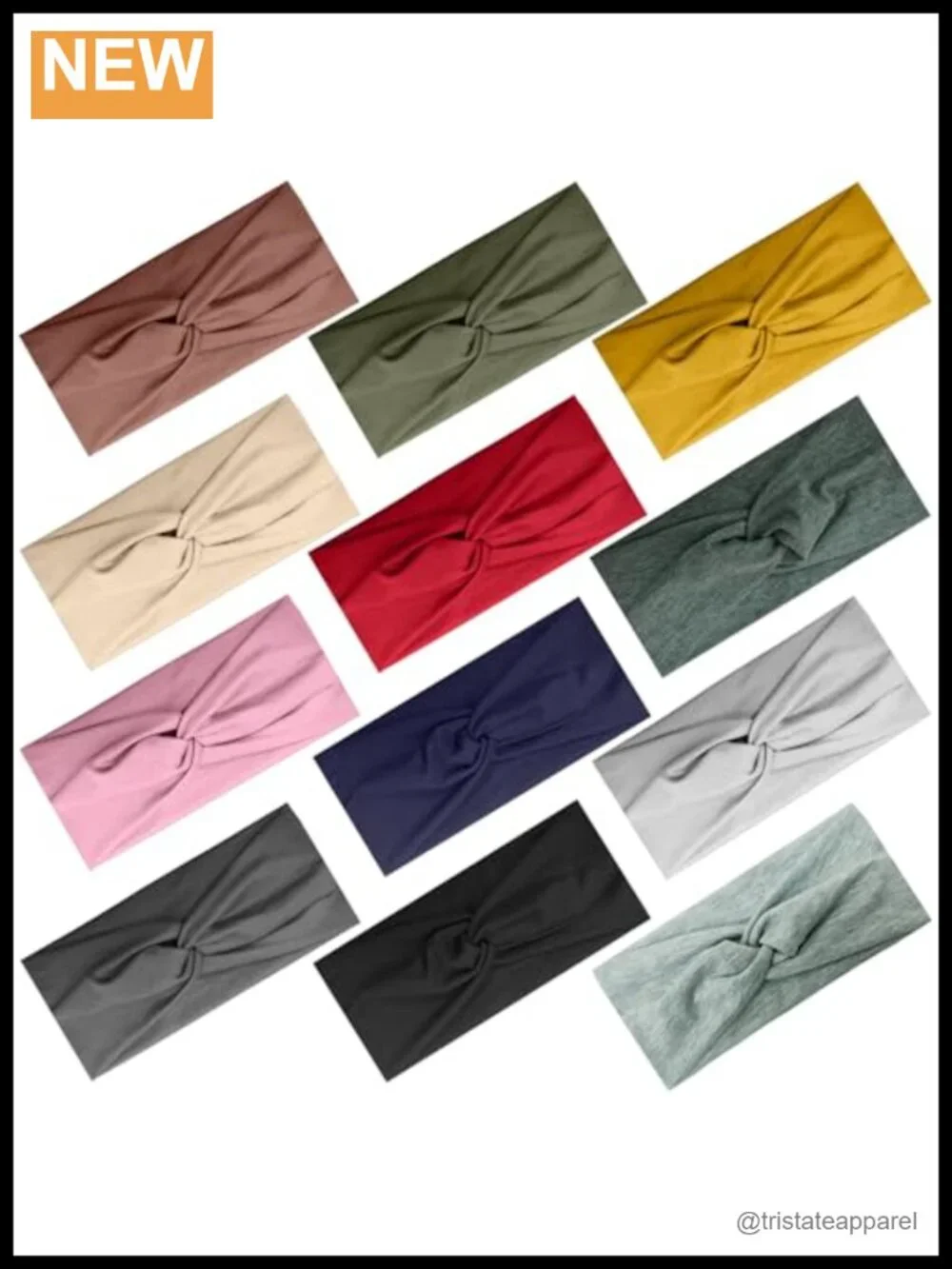 12 Pack Wide Twist Knotted Headbands for Women Soft Stretch Hair Bands